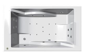 Ванна акриловая с гидромассажем Vayer Coral 180x120х44