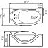 Акриловая гидромассажная ванна Gemy G9072 B R