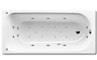 Стальная ванна с гидромассажем Kaldewei 170x73x41 Advantage Saniform Plus 371-1 с покрытием Easy-Clean