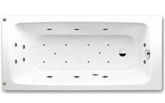 Стальная ванна с гидромассажем Kaldewei 180x80x41 Cayono 751 с покрытием Easy-Clean