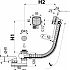 Слив-перелив AlcaPlast A564CRM1-80  с набором воды через перелив