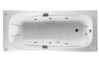 Ванна чугунная с гидромассажем Aqualux Zya 180х85х42