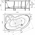 Акриловая ванна с гидромассажем Radomir Vannesa Ирма 169х110х50