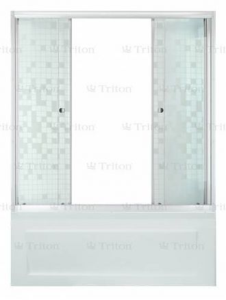 Штора Triton 2 двери 1500, Аква, Мозаика, Белый