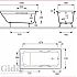Ванна чугунная с гидромассажем  Jacob Delafon Parallel 150х70х45 (без отверстий для ручек)