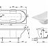 Ванна из искусственного камня с гидромассажем Эстет Камелия 180x75