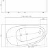 Ванна акриловая с гидромассажем Акватек Дива 160х90х47 L