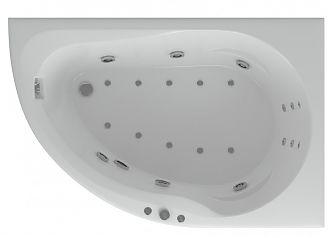 Ванна акриловая с гидромассажем Акватек Вирго 150x100x50 R