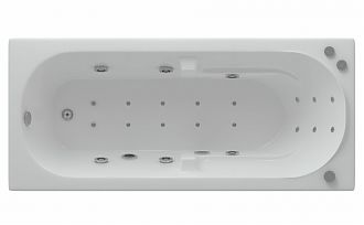 Ванна акриловая с гидромассажем Акватек Лея 170x75x42