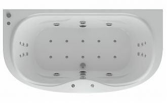 Ванна акриловая с гидромассажем Акватек Мелисса 180x95x46