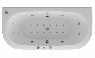 Ванна акриловая с гидромассажем Акватек Морфей 190x90x47