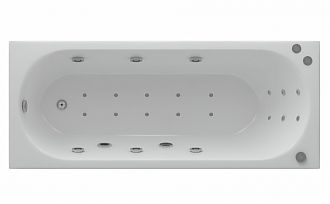 Ванна акриловая с гидромассажем Акватек Оберон 160x70x43