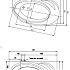 Ванна акриловая с гидромассажем Акватек Бетта 160x97x47 R