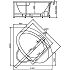 Ванна акриловая с гидромассажем Акватек Калипсо 146x146x46