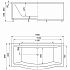 Ванна акриловая с гидромассажем Акватек Гелиос 180x90x47