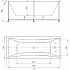 Ванна акриловая с гидромассажем Акватек Феникс 150x75x45