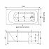 Ванна акриловая с гидромассажем Aquanet Roma 160х70x39