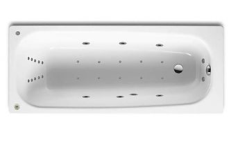 Ванна чугунная с гидромассажем Roca Continental 160х70х40 (без отверстий для ручек)
