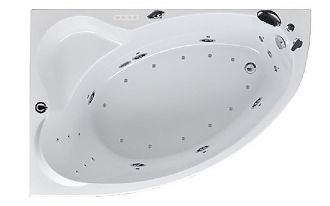 Ванна акриловая с гидромассажем Aquanet Mayorca 150x100x50 L