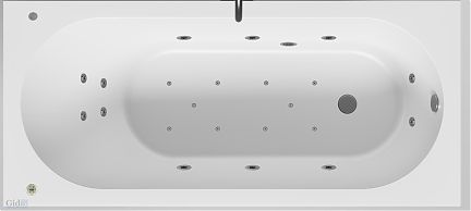 Ванна из искусственного камня Salini ORNELLA S-Sense 160x70х39 (матовая)