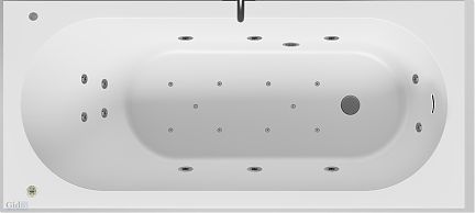 Ванна из искусственного камня Salini ORNELLA KIT S-Sense 170x75х46 (глянцевая)
