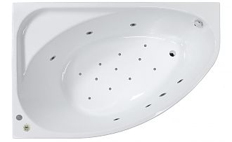 Акриловая ванна с гидромассажем VAGNERPLAST HAPI 170x110 L