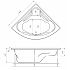 Ванна акриловая с гидромассажем джакузи Relisan Mira 150х150x46